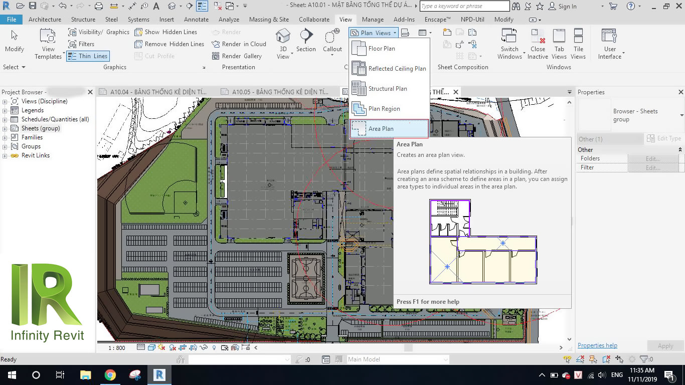 Area Plan - Infinity Revit